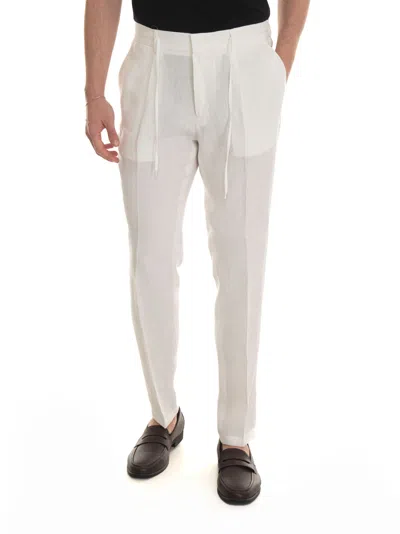 Paoloni Trousers With Lace Tie In White