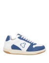 Pàp Woman Sneakers Blue Size 8 Textile Fibers, Leather