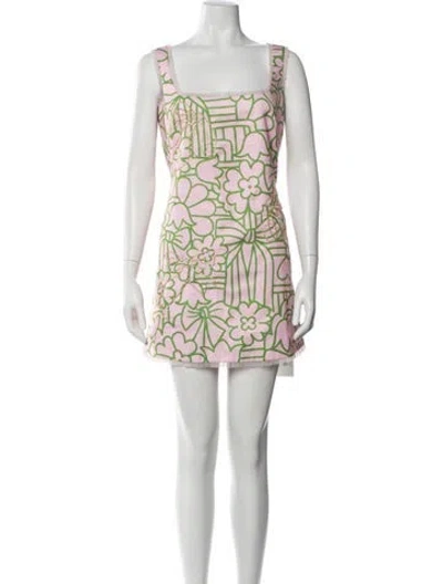 Pre-owned Papa Don't Preach Printed Mini Dress In Pink