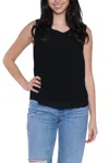 Papa Fashions Chloe Scoop Neck Sleeveless Tank In Black In Black