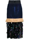 Papa Oppong Doing Too Much Midi Skirt In 蓝色