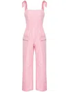 Papa Oppong Edy Petitole Cotton-blend Overalls In Pink