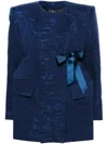 Papa Oppong Shika Petiole Kente Double-breasted Blazer In 蓝色