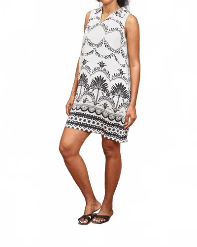Paparazzi Border Sleeveless Dress In Palm Print In Multi