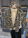 Paparazzi By Biz Print Wrap Top In Ivory/black In Multi