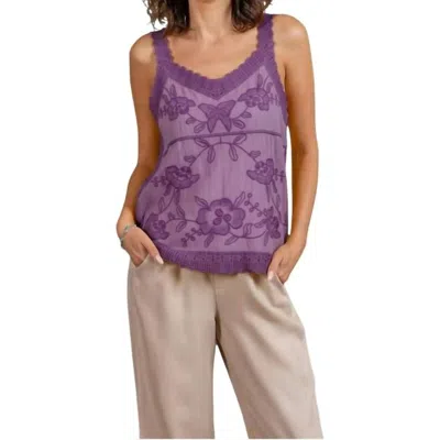 Paparazzi Crochet Butterfly Tunic Top In Purple