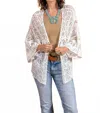 Paparazzi Crochet Mesh Kimono Cardigan In White