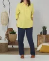 Paparazzi Double Gauze Long Sleeve Shirt In Lime