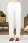 Paparazzi Double Gauze Pant In White In White