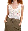 Paparazzi Embroidered Jersey Tank Top In White In White