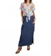 Paparazzi Fashion Tencel Slub Pull-on Cargo Skirt In Navy In Blue