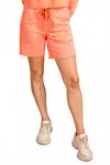 Paparazzi French Terry Solid Pull-on Short In Coral In Orange