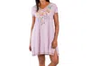 Paparazzi Knit Embroidered Knee-length Pull-over Dress In Mauve