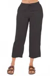 Paparazzi Linen Crop Pant In Black In Black