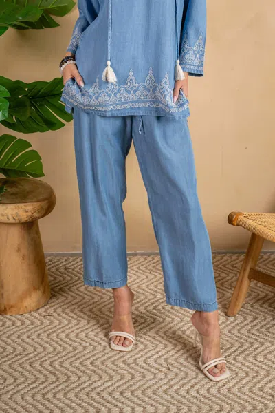 Paparazzi Tencel Crop Pant In Lt. Wash