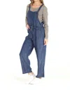 Paparazzi Tencel Denim Overall In Dark Wash In Blue