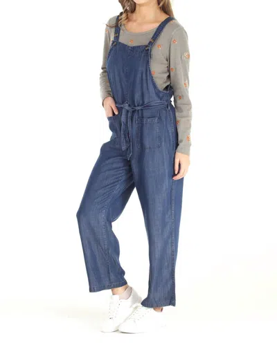 Paparazzi Tencel Denim Overall In Dark Wash In Blue