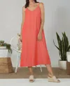 Paparazzi Tencel Solid Maxi Tank Dress In Coral