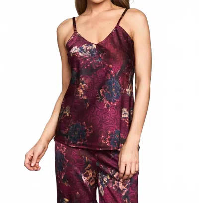 Paparazzi Verona Reversible Camisole In Burgundy Multi
