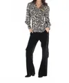 Paparazzi Women's Blouse In Ivory/black In Black