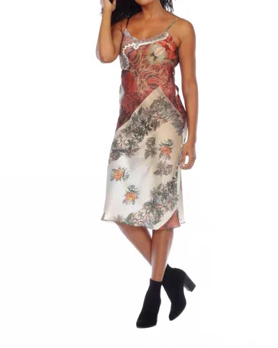 Paparazzi Women's Bohemian Patchwork Satin Slip Dress In Multi