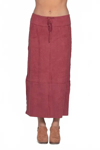 Paparazzi Women's Drawstring Waist Skirt In Burgundy In Red