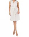Paparazzi Women's Sleeve Shirt Dress In Oatmeal In White