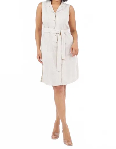 Paparazzi Women's Sleeve Shirt Dress In Oatmeal In White