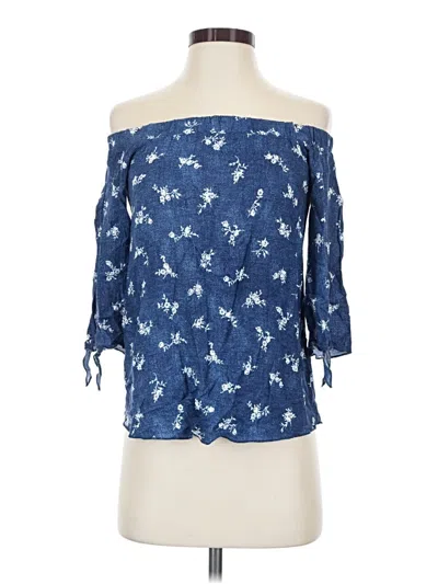 Pre-owned Papaya 3/4 Sleeve Blouse In Blue