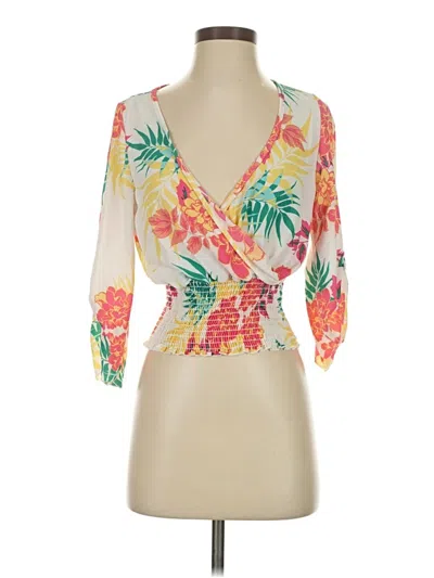 Pre-owned Papaya 3/4 Sleeve Blouse In Ivory