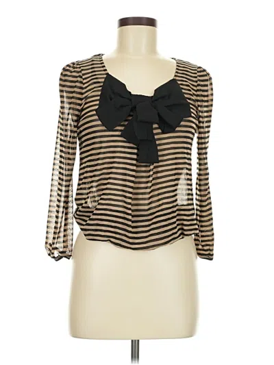 Pre-owned Papaya 3/4 Sleeve Top Black Sweetheart Neckline Tops