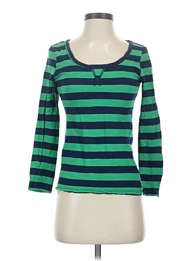 Pre-owned Papaya 3/4 Sleeve Top Green Scoop Neck Tops