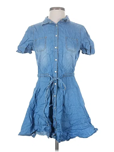 Pre-owned Papaya Casual Dress In Blue