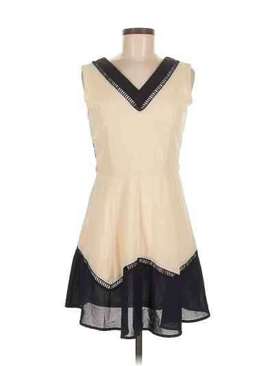 Pre-owned Papaya Casual Dress In Brown