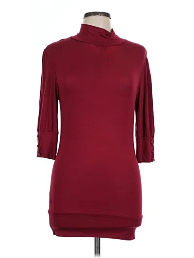 Pre-owned Papaya Casual Dress In Burgundy