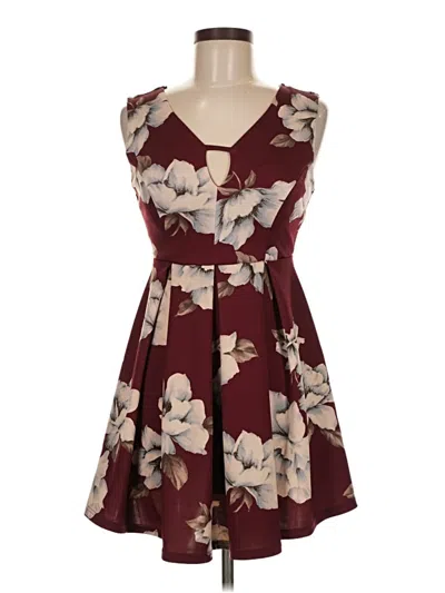 Pre-owned Papaya Cocktail Dress In Burgundy
