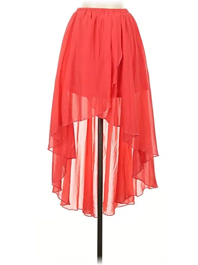 Pre-owned Papaya Formal Skirt In Red