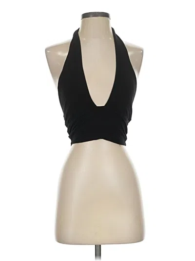 Pre-owned Papaya Halter Top Black Halter Neckline Tops