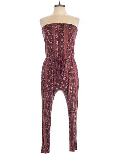 Pre-owned Papaya Jumpsuit In Burgundy