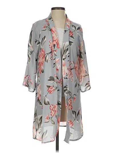 Pre-owned Papaya Kimono In Gray