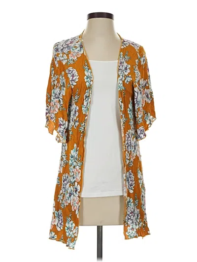 Pre-owned Papaya Kimono In Orange