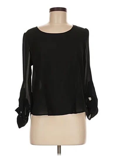 Pre-owned Papaya Long Sleeve Blouse In Black