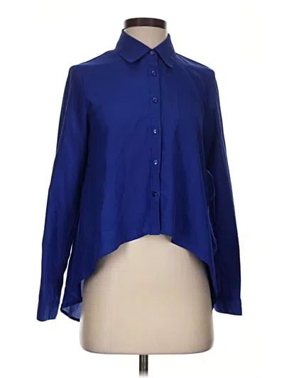 Pre-owned Papaya Long Sleeve Blouse In Blue