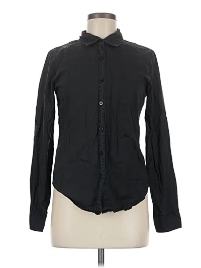 Pre-owned Papaya Long Sleeve Button Down Shirt In Black