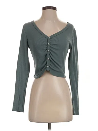 Pre-owned Papaya Long Sleeve Top Green Sweetheart Neckline Tops
