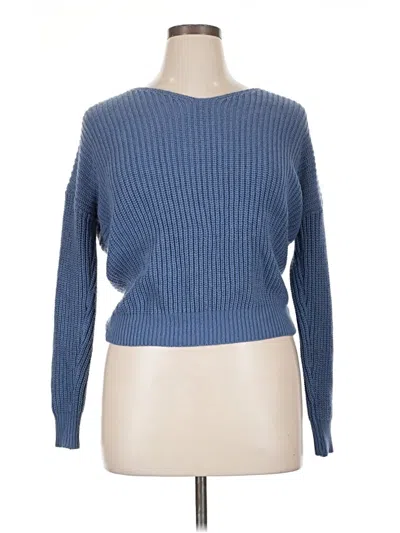 Pre-owned Papaya Pullover Sweater In Blue