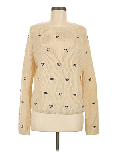 Pre-owned Papaya Pullover Sweater In Tan