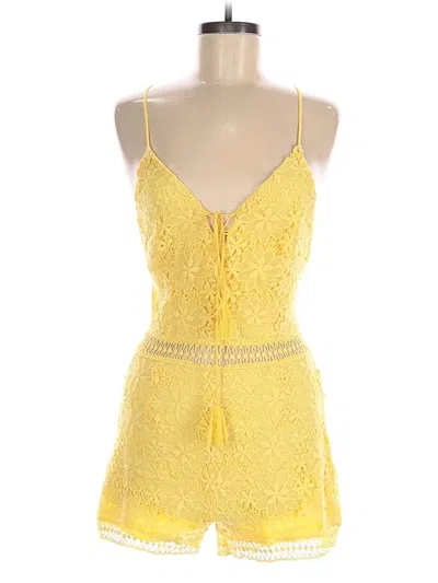 Pre-owned Papaya Romper In Yellow