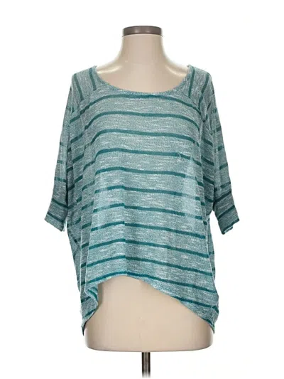 Pre-owned Papaya Short Sleeve Top Teal Scoop Neck Tops