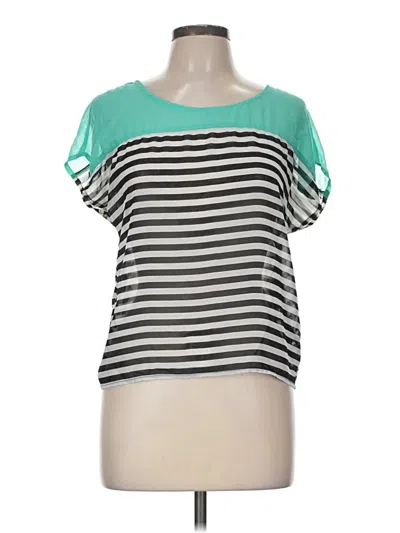 Pre-owned Papaya Short Sleeve Top Teal Scoop Neck Tops